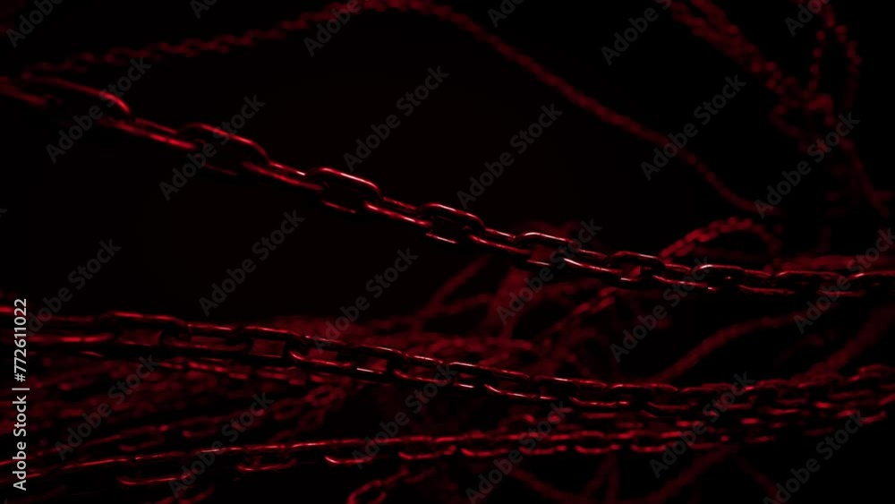 Poster abstract background with tangled chains
