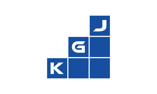 KGJ initial letter financial logo design vector template. economics, growth, meter, range, profit, loan, graph, finance, benefits, economic, increase, arrow up, grade, grew up, topper, company, scale