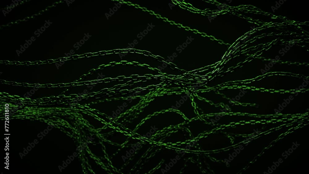 Poster abstract background with tangled chains