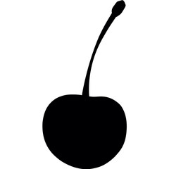 Fruits silhouette, cherry
