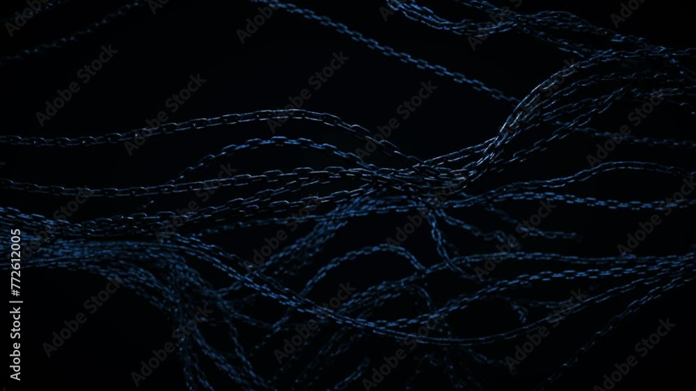 Poster abstract background with tangled chains