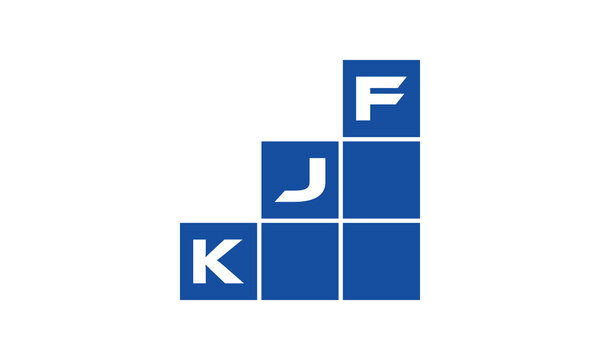 KJF initial letter financial logo design vector template. economics, growth, meter, range, profit, loan, graph, finance, benefits, economic, increase, arrow up, grade, grew up, topper, company, scale
