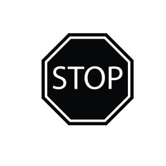 traffic sign icon vector template design flat and simple