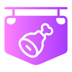 butcher shop gradient icon