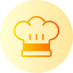 chef hat gradient icon