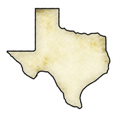state of texas shape with aged paper fill - 772617681