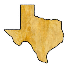 state of texas shape with aged parchment fill - 772617884