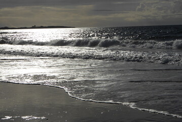 Traeth Harlech, Beach, Strand mit Spiegelung