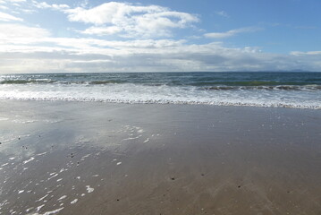 Traeth Harlech, Beach, Strand mit Spiegelung