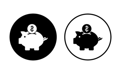 Piggy bank icon vector. piggy money icon