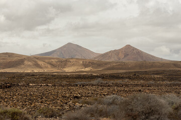 Desert landscape with mountains - Fuertaventura