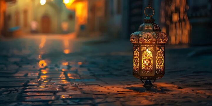 Prayer Lantern: A Vintage Islamic Lamp Illuminating Tashbeeh and Imaan
