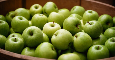 Fresh Assortment of Green Apples