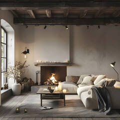 Nordic Inspired Serene Living Room with Sophisticated Simplicity