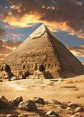 sphinx and pyramid