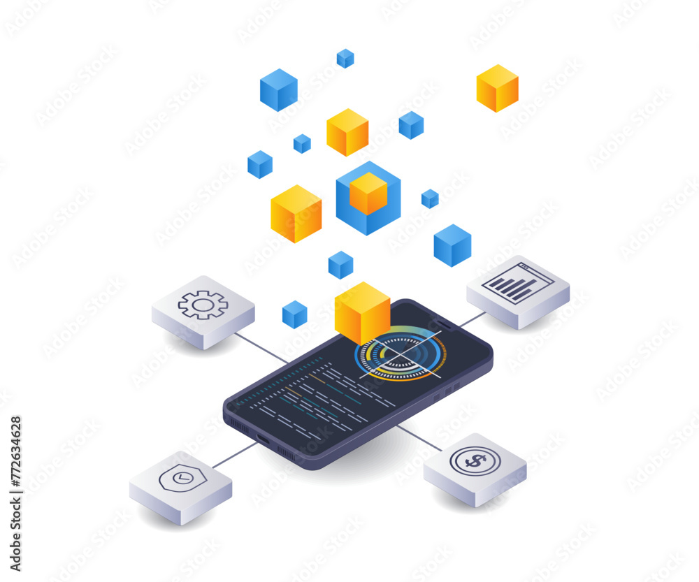 Poster smartphone management blockchain network control technology
