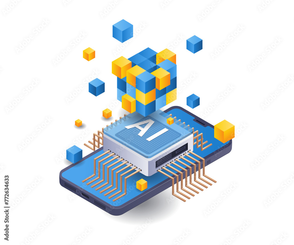 Aufkleber smartphone artificial intelligence blockchain