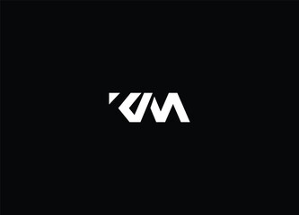 Abstract Initials  KM  Logo Design and Creative Logo