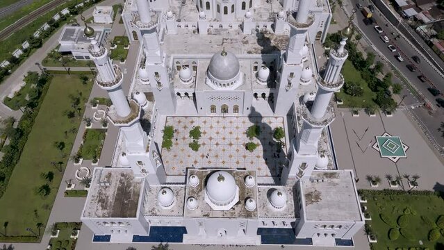 aerial view of the Sheikh Zayed Grand Mosque, Solo