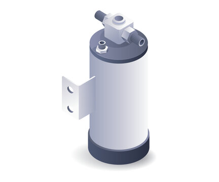 Drier HVAC system isometric 3d illustration