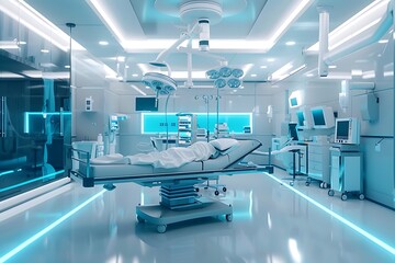Health surgery room, complete with modern equipment. - obrazy, fototapety, plakaty