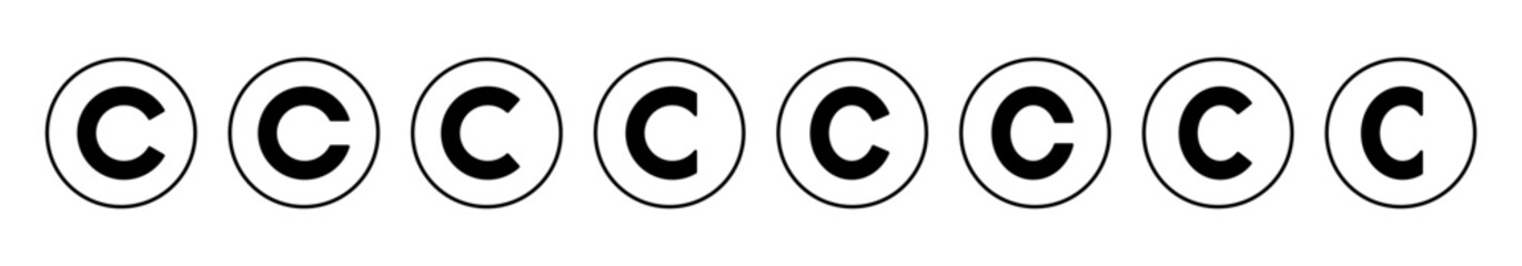 Copyright icon vector illustration. copyright sign and symbol - obrazy, fototapety, plakaty