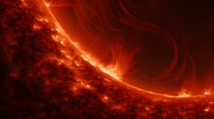 The intricate dance of solar prominences - obrazy, fototapety, plakaty