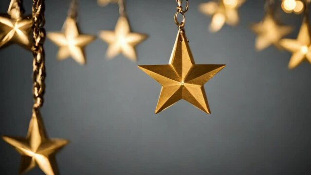 gold star on black background