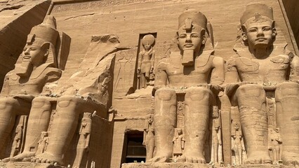 Pharaoh Ramses Temple at Abu Simbel Temple, Egypt