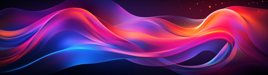 Obraz premium Abstract Vivid Wavy Background in Blue and Pink Hues