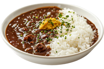 japanese curry rice isolated