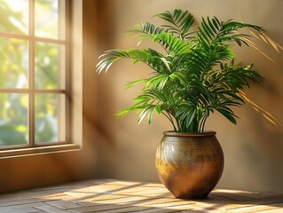 Foto mostrando plantas indoor banhadas pelo sol em uma janela, adicionando charme e vitalidade ao design de interiores