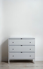 modern drawers with white wall copy space mockup