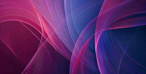Abstract background with smooth lines in purple and blue colors for elegant design cover or fantasy composition. Gradient include. - obrazy, fototapety, plakaty