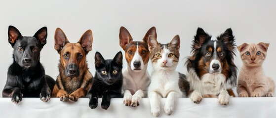 Pets line up on a white background, developed in caffenol.