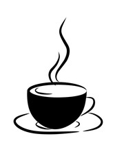 coffee cafe logo illustration design template