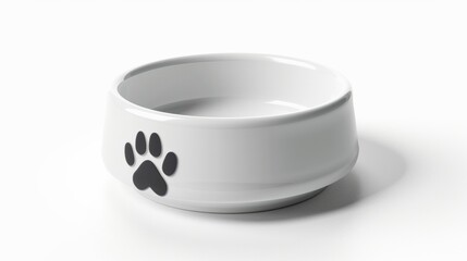 Blank mockup of a sy and practical food bowl featuring a nonslip base and a e paw print design.