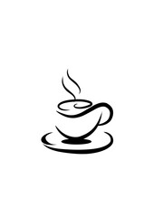 coffee cafe logo illustration design template