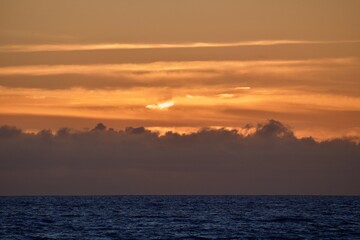 sunset over the ocean
