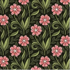 Seamless leaves wallpaper pattern elegant floral pattern in small hand draw flowers floral seamles
