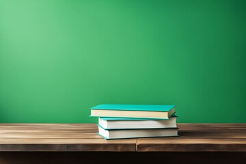 Books on Green Chalkboard Table in Classroom