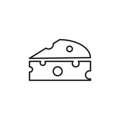 cheese vector icon. vector flat liner  cheese sign on white background. cheese icon for web and app..eps