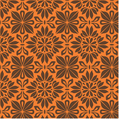 Fototapeta premium Retro ornamental floral seamless pattern, vintage. Texture for wallpaper, fabric, wrap, web page background, vector illustration stock illustration