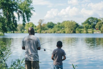  Family Bonding Time Fishing at the Lake