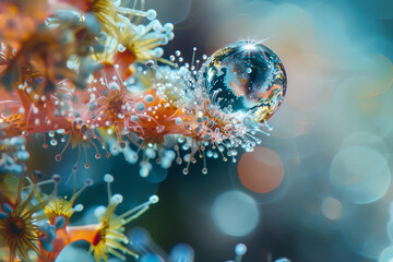 Marine Whirl in Water Droplet