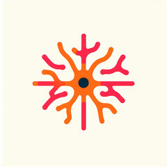 Obraz premium logo illustration of neuron seaweed
