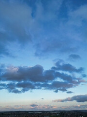 Aerial View of Central Leighton Buzzard Town of England Great Britain. 