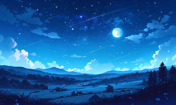 starry night sky-generative aI