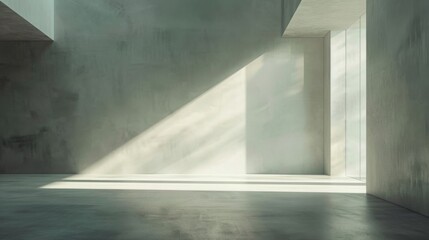A minimalist composition of geometric forms and negative space, illuminated by soft, diffused...