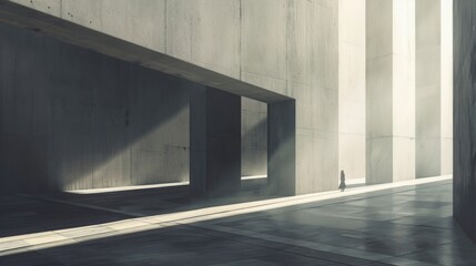 A minimalist composition of intersecting lines and shapes, bathed in soft, diffused light, evoking...